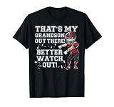 That's My Grandson Out There Red Football Grandma T-Shirt