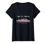 Womens Colorful Travel Around Europe Family Shirt European V