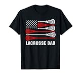 Vintage Lacrosse Dad, Lax Dad USA Flag T-Shirt
