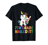 Flossing Unicorn 7Th Grade Tshirt Girls Boy Graduation Gift