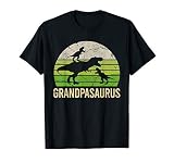Funny Grandpa Dinosaur Grandson Men Gift tee for Fathers Day T-Shirt