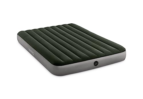 Intex 64779E Dura-Beam Colchón de Aire de prestigio estándar: Fiber-Tech – Tamaño Queen – Bomba de batería de Mano – Altura de Cama de 10 Pulgadas – Capacidad de Peso de 600 Libras