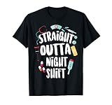 Straight Outta Night Shift Cute Nursing Fan Funny Nurse Gift