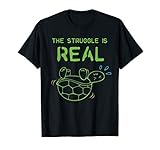 Funny Turtle I Hate Situps The Struggle Is Real Gym Workout T-Shirt