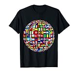 International World Flags And World Map For Children T Shirt