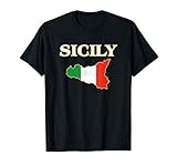 Italian Sicily Map Sicilia Sicilian T Shirt