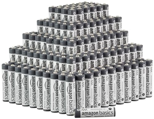 Amazon Basics Lot de 250 piles alcalines industrielles AAA, 1,5 V, durée de cons