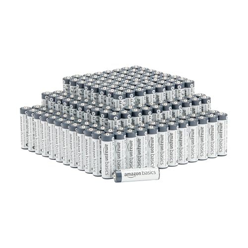 Amazon Basics Lot de 150 piles alcalines industrielles AA, 1,5 V, durée de conse