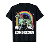 Zombiecorn Zombie Unicorn Halloween Women Girls Rainbow T Sh