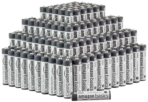 Amazon Basics Lot de 200 piles alcalines industrielles AAA, 1,5 V, durée de cons