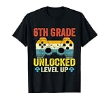 6th Grade Unlocked Level Up Video Gamer Back To School T-Shirt