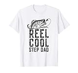 Reel Cool Step Dad Fishing Funny Grandpa Retro Stepdad T Shi