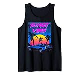 Sunset Vibes Synthwave Aesthetic Retrowave Vaporwave 80S Tan