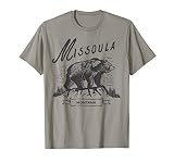 Vintage Montana State Grizzly Bear Retro Missoula Montana T-Shirt