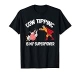 Funny Cow Tipping Redneck Super Hero Humor Country Farm Boy