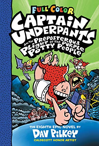Captain Underpants and the Preposterous Plight of the Purple Potty People: Color Edition (Captain Underpants #8): Color Edition book cover