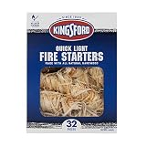 Kingsford Quick Light Fire Starter Rolls All Natural Hardwood with Paraffin Water Resistant Easy Lighting Charcoal Pellet Grills Smokers Campfires Outdoor Fireplaces 32 Count for Backyard Camping