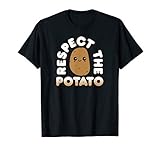 Funny Potato Gift Cute Kawaii Style Respect The Potato T-Shirt