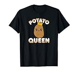 Funny Potato Cute Kawaii Style Smiling Potato Queen T Shirt
