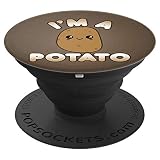 Funny Potato Costume Cute Kawaii Style Smiling I'm A Potato PopSockets Adhesive PopGrip