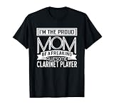 Proud Mom Awesome Clarinet Player Marching Band Mothers Gift