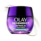 Olay Retinol Night Cream for Women, Anti-Aging Face Moisturizer, Fragrance-Free, Non Greasy, Peptide, Niacinamide, 1.7 oz