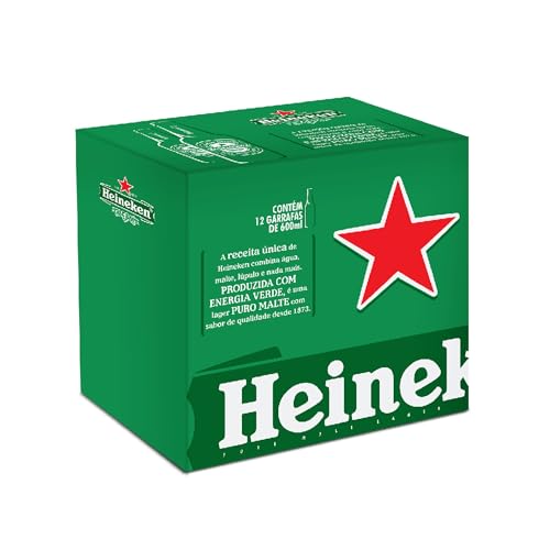 Cerveja Heineken Garrafa 600ml - Pack com 12 unidades