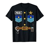 Police Uniform Costume Cool Easy Halloween Gift T Shirt