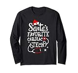 Santa's Favorite Cardiac Tech Christmas Cardiovascular Tech Long Sleeve T-Shirt