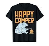 Happy Camper Bear Vacation Hiking Camp Campfire Camping Gift T-Shirt