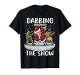 Santa Dabbing Through The Snow Funny Christmas Boys Kids T S