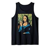 Mona Lisa Smoking A Joint Funny Weed Cannabis Stoner Gift Tank Top