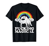 Funny Unicorn Sex Fucking Magical Vintage Retro Rainbow T-Shirt