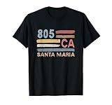 Retro Santa Maria Area Code 805 Residents State California T-Shirt