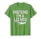 Pretend I M A Lizard Funny Lazy Halloween Costume T Shirt