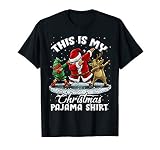 This Is My Christmas Pajama Dabbing Santa Elf Pajamas T Shir