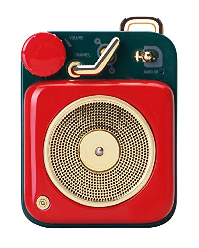 Muzen Mini Altavoz Bluetooth, botón portátil Vintage pequeño Lindo Altavoz inalámbrico de Metal, Altavoz de Audio Recargable de Alta definición con cordón, clásico Retro para cumpleaños al Aire Libre