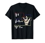 Funny ASL ILY American Sign Language Deaf Awareness Gift T-Shirt