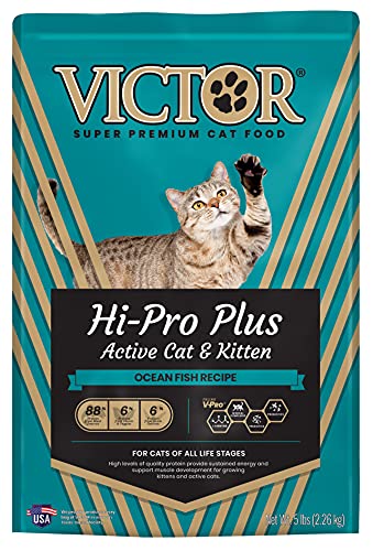 Victor Super Premium Cat Food Hi-Pro Plus Active Adult Cat and Kitten Dry…