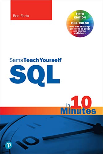 SQL in 10 Minutes a Day, Sams Teach Yourself book cover