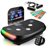 Lifepro Rumblex 4D Curved Vibration Plate Exercise Machine — Triple Motor, 7 Modes & 60 Speeds Vibrating Platform Machine — Full Body Vibration Plate for Lymphatic Drainage & at Home Workout