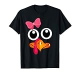 Thanksgiving Turkey Face Turkey Face For Girl T Shirt