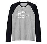 Carolina Pig Pickin' BBQ Shirt Raglan Baseball Tee