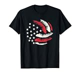 Patriotic Volleyball Gift Volleyball Team American Flag T-Shirt