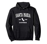 Santa Maria California CA Vintage Athletic Sports Design Pullover Hoodie