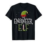 Engineer Elf Christmas Funny Matching Family Group Pajama T-Shirt
