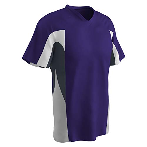 Champro Relief V-Neck Men's Baseball Jersey Polyester col, Violet, Graphite, Bla