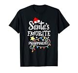 Santa's Favorite Pharmacist Christmas Dispensing Chemist T-Shirt