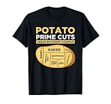 Vegans Veggies Clothing Funny Potato Prime Cuts Vegan Vegetarian Gift Unisex Black T-Shirt