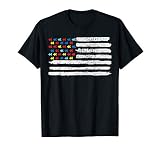 Autism Awareness USA Flag T-Shirt
